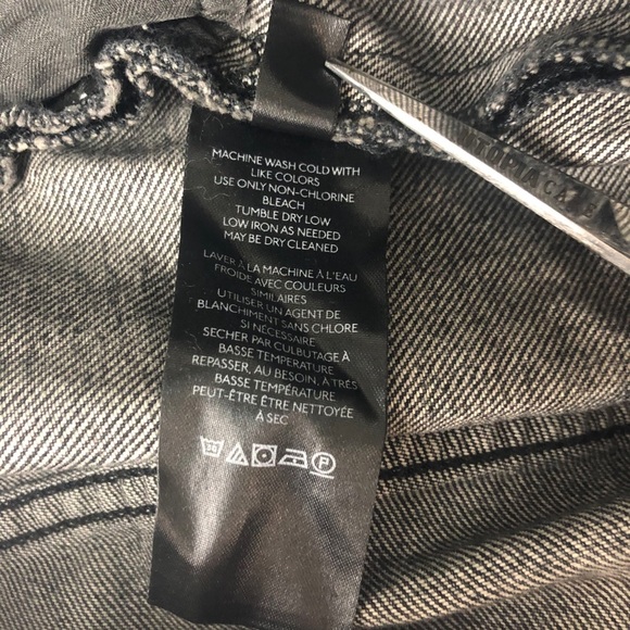 Free People Denim Black Mini Skirt New Size 26 /29 - Picture 6 of 7